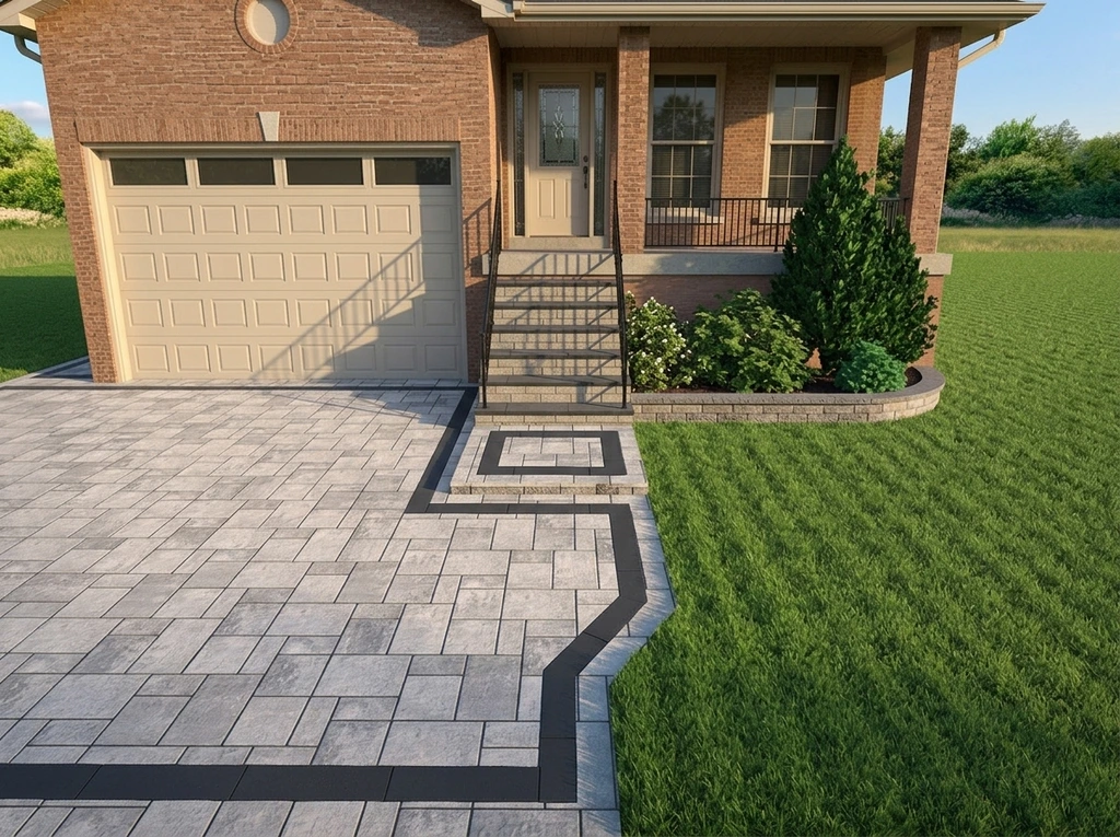 Landing inlay & garden bed curbing