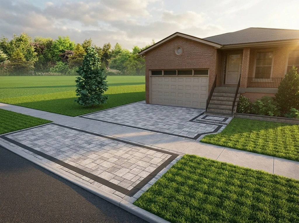 Street approach — driveway, curbs and boulevard extension