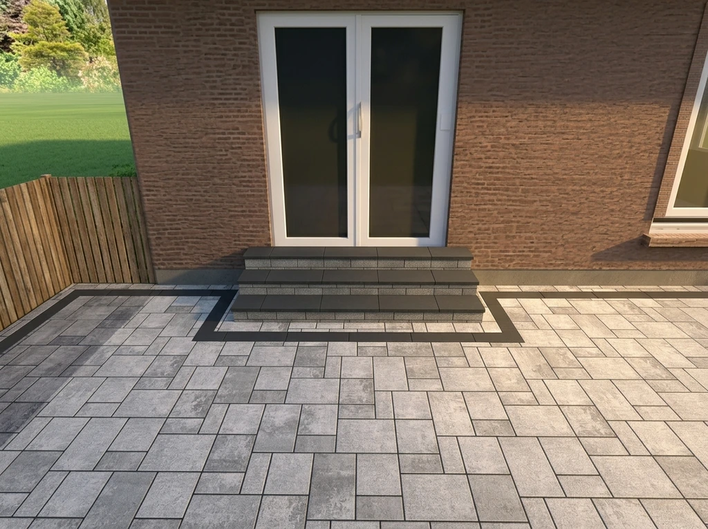 Rear entry steps & landing